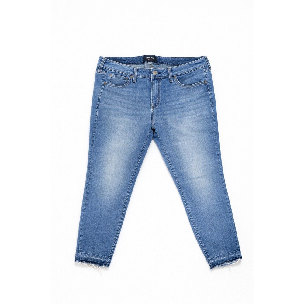Torrid Premium Skinny Jeans Women’s Size 18 Medium Wash Frayed Hem Stretch Denim